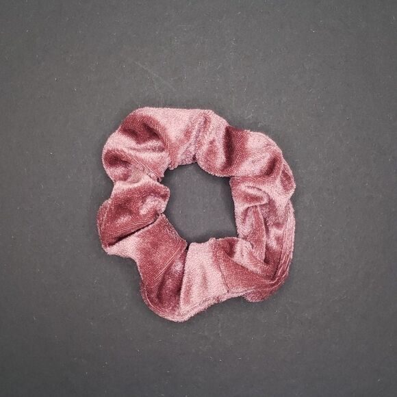 Accessories - Pink Velvet hair scrunchie 80s vibe hair accessory
